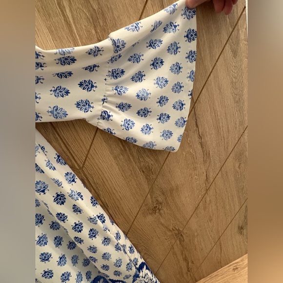 Jude Connally Ivory Dress with Sapphire Floral Pattern - Picture 6 of 6